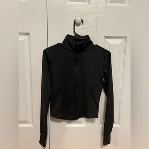 black athletic zip up jacket
